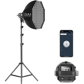 GVM 80W Photo Studio Lighting Kit, LED Video Light with Bowen Mount 23.6" Softbox, Tripod Stand, Continuous Output Daylight 5600K Lights for Photography