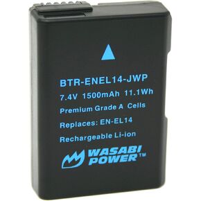 Wasabi Power Battery for Nikon EN-EL14, EN-EL14a and Nikon Coolpix P7000, P7100, P7700, P7800, D3100, D3200, D3300, D5100, D5200, D5300, Df in Kuwait