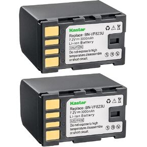 Kastar BN-VF823 Battery 2-Pack Replacement for JVC BN-VF808 BN-VF808U BN-VF815 BN-VF815U BN-VF823 BN-VF823U BN-VF915 BN-VF915U BN-VF923 BN-VF923U Battery, JVC GZ-HD300 GZ-HD300A Camera in Kuwait