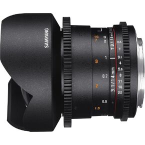 Samyang 14 mm T3.1 VDSLR II Manual Focus Video Lens for Nikon DSLR Camera in Kuwait