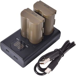 DSTE 2X BP-511 Battery and Dual USB Charger for Canon EOS 5D 10D 20D | 20Da 30D 40D 50D 300D D30 D60 and More Camera in Kuwait