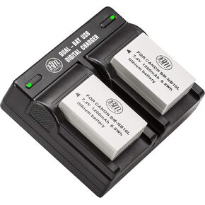 BIG MIKE'S ELECTRONICS 2-Pack of NB-10L Batteries and Dual Battery Charger Kit for Canon PowerShot G15, G16, G1X, G3X, SX40 HS, SX40HS, SX50 HS, SX60 HS Digital Camera in Saudi Arabia
