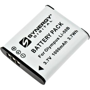 Synergy Digital Camera Battery, Works with Olympus SZ10 Digital Camera, (li-ion, 3.7V, 1000 mAh) Ultra Hi-Capacity, Compatible with Olympus LI-50B Battery in Saudi Arabia