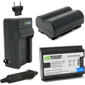 Wasabi Power Battery (2-Pack) & Charger for Fujifilm NP-W235 & Compatible with Fujifilm X-H2S, GFX 50S II, GFX 100S, Fujifilm X-T4, VG-XT4 Vertical Battery Grip in Saudi Arabia