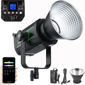 ضوء فيديو LED Weeylite Ninja 200 60W LED، إضاءة مستمرة LED ثنائية اللون 2800-8500K مع CRI 95+ 15400lux@1m، التحكم في التطبيق ومحول تثبيت Bowens لالتقاط صور زفاف في الهواء الطلق وتصوير مقاطع فيديو YouTube in Kuwait