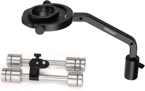 Proaim Gimbal Brace Mount for DJI Ronin-S, Zhiyun Crane 2. for Stabilizer Arm & Vest, Enhances Operator’s Comfort & Reduces Fatigue. Adjustable Counter Weights - Accurate Balancing (P-GMBC-01) in Saudi Arabia