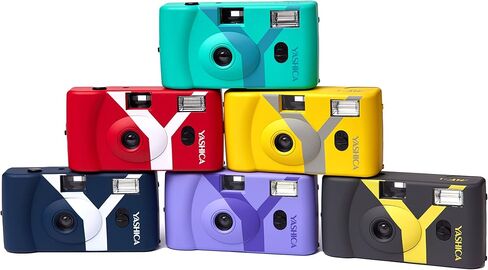 كاميرا Yashica MF-1 Snapshot قابلة لإعادة الاستخدام مقاس 35 مم - إصدار Y (أزرق بروسي) in Kuwait