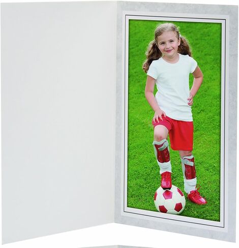 Neil Enterprises 7x5 Traditional Gray Marble Photo Folders - Pack of 100 in Saudi Arabia