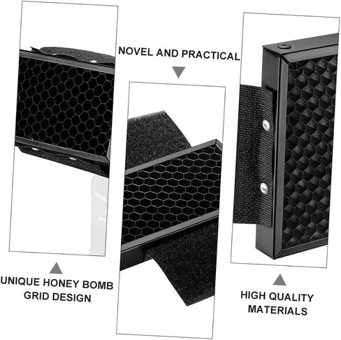 Camera Accessories 3pcs Case Accessories Umbrella Softbox Reflector Photography Honeycomb Grid Honeycomb Grid for Metal Shell Black LED Lighting Control Grid Spot Filter in Kuwait