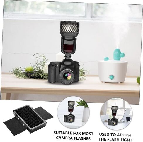 Camera Accessories 3pcs Case Accessories Umbrella Softbox Reflector Photography Honeycomb Grid Honeycomb Grid for Metal Shell Black LED Lighting Control Grid Spot Filter in Kuwait