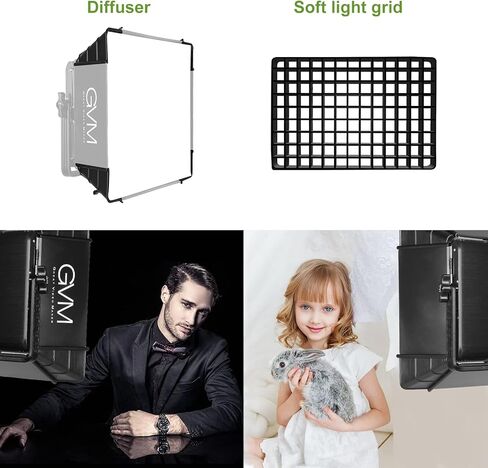 موزع سوفت بوكس القابل للطي من جي في ام مع خلية النحل الشبكي لسلسلة RGB 1500D LED ضوء الفيديو، مناسب لإضاءة الاستوديو، تصوير فوتوغرافي، إضاءة الفيديو، لوحة LED in Kuwait
