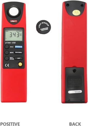 UNI-T UT381 UT382 مقياس الإضاءة الرقمي Lux Meter قياس البيانات عقد المدى التلقائي LUX/FC مقياس الإضاءة (UT381) in Kuwait