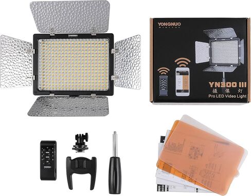 Yongnuo YN300III YN-300 III Camera Photo LED Video Light 5600K, Photography Panel Continuous Lamp, with Adjustable Color Temperature and Remote Control in Saudi Arabia