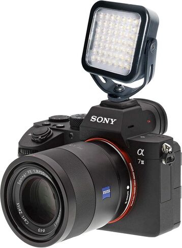 Vidpro LED-50 Photo and Video LED Light with Dimmer and Magnetic Yoke Mount Perfect for On-Camera Use DSLRs Mirrorless Video Cameras Phones Conferencing Vlogging in Saudi Arabia