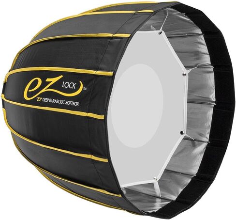 Glow EZ Lock 48 بوصة صندوق سوفت بوكس ​​سريع مكافئ عميق + مجموعة عاكس الضوء المنحني Glow ArcLight II بما في ذلك عاكسات بيضاء وذهبية وفضية، صندوق سوفت بوكس ​​بوينز مناسب للاستوديو والصور والفيديو in Saudi Arabia