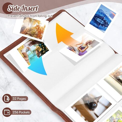 ألبوم صور Ablus 256 جيبًا لطابعات كاميرات Polaroid Snap SnapTouch Zip Mint، Fujifilm Instax Mini 11 90 9 8+ 8 7S 70 50S 26 25 LiPlay فيلم الكاميرا الفورية، طابعة Mini Link SP-1 (Nebula Purple) in Kuwait