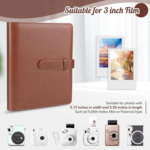 ألبوم صور Ablus 256 جيبًا لطابعات كاميرات Polaroid Snap SnapTouch Zip Mint، Fujifilm Instax Mini 11 90 9 8+ 8 7S 70 50S 26 25 LiPlay فيلم الكاميرا الفورية، طابعة Mini Link SP-1 (Nebula Purple) in Kuwait