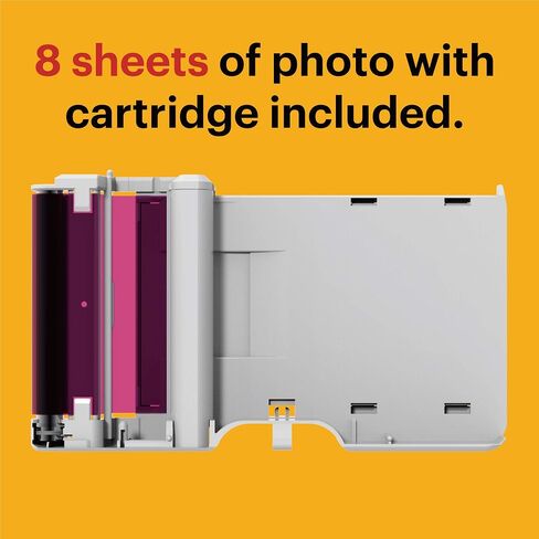 Kodak Mini Shot 2 Portable Wireless Instant Camera and Photo Printer, Compatible with iOS, Android & Bluetooth, Real Photo (2.1"x3.4"), 4Pass Technology & Laminating Finish, Premium Quality – Yellow in Saudi Arabia