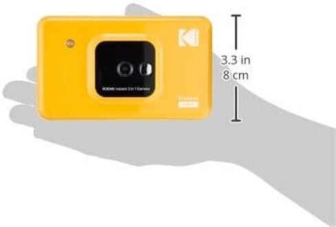 Kodak Mini Shot 2 Portable Wireless Instant Camera and Photo Printer, Compatible with iOS, Android & Bluetooth, Real Photo (2.1"x3.4"), 4Pass Technology & Laminating Finish, Premium Quality – Yellow in Saudi Arabia