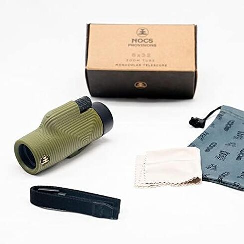 Nocs Provisions Zoom Tube 8x32 Monocular, 8X Magnification Telescope, Bak4 Prism, Wide Field of View for Bird Watching, Backpacking & Wildlife Viewing - Chartreuse Green in Saudi Arabia