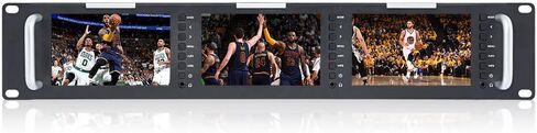 FEELWORLD T51-H Triple 5 Inch 2RU Broadcast Rack Mount Monitor LCD 800x400 HDMI AV Input and Output in Saudi Arabia