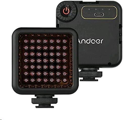 Mini IR Night Vision Light Infrared Photography Light for Video Camera Camcorder Built-in Rechargeable Battery with 3 Cold Shoe Mount for Vlog Video Recording in Saudi Arabia