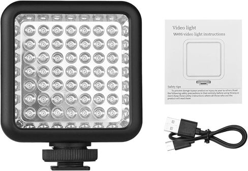 Mini IR Night Vision Light Infrared Photography Light for Video Camera Camcorder Built-in Rechargeable Battery with 3 Cold Shoe Mount for Vlog Video Recording in Saudi Arabia