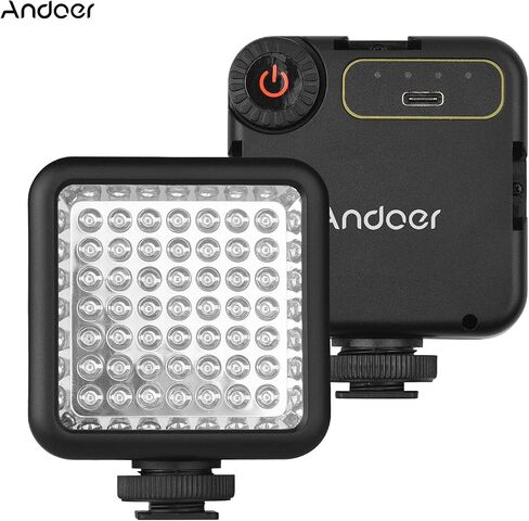 Mini IR Night Vision Light Infrared Photography Light for Video Camera Camcorder Built-in Rechargeable Battery with 3 Cold Shoe Mount for Vlog Video Recording in Saudi Arabia