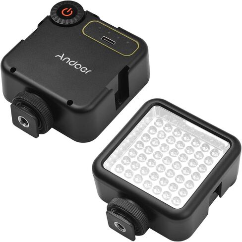 Mini IR Night Vision Light Infrared Photography Light for Video Camera Camcorder Built-in Rechargeable Battery with 3 Cold Shoe Mount for Vlog Video Recording in Saudi Arabia