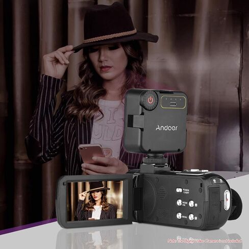 Mini IR Night Vision Light Infrared Photography Light for Video Camera Camcorder Built-in Rechargeable Battery with 3 Cold Shoe Mount for Vlog Video Recording in Saudi Arabia