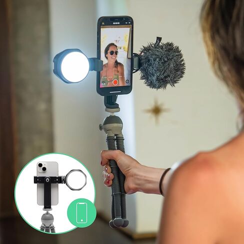 JOBY Beamo Reel LED Light for Content Creator for Compact Mirrorless Cameras or Smartphones, Vlogging Light for YouTube, Streaming and Content Creators in Kuwait