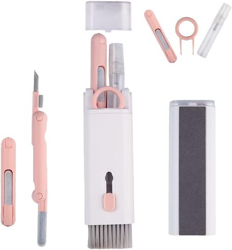 7-in-1 Airpod Cleaner Kit for Airpod, Earbud, Bluetooth Headset, Multi-Function Cleaner Kit Soft Brush Cleaning Supplies for Computer Keyboard, iPhone, iPod Case, ipad, Lego, Laptop, Camera,Eyeglass in Kuwait