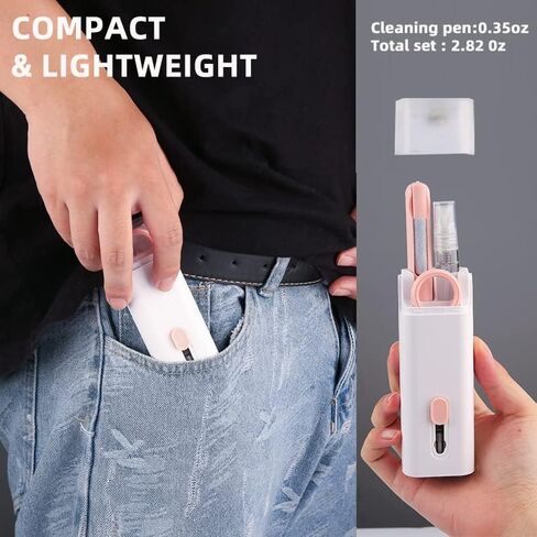 7-in-1 Airpod Cleaner Kit for Airpod, Earbud, Bluetooth Headset, Multi-Function Cleaner Kit Soft Brush Cleaning Supplies for Computer Keyboard, iPhone, iPod Case, ipad, Lego, Laptop, Camera,Eyeglass in Kuwait