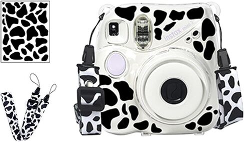 Camera Case for Fujifilm Instax Mini 7+ 7 plus Instant Camera, Clear Display Case with Removable Adjustable Shoulder Strap Transparent in Saudi Arabia
