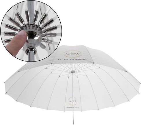 Easy Lock Medium Deep Translucent Fiberglass Umbrella (41") in Saudi Arabia