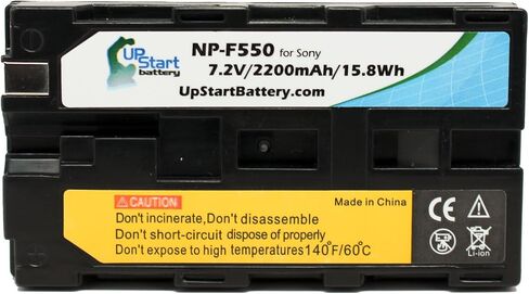 2 Pack - Replacement for Sony NEX-FS100 Battery + Charger - Compatible with Sony NP-F550 Digital Camera Battery and Charger (2200mAh 7.2V Lithium-Ion) in Saudi Arabia