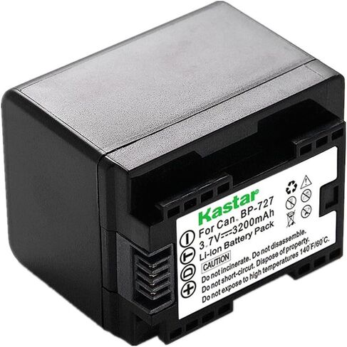 Kastar (Fully DECODED) Battery (2-Pack) for Canon BP-727 and VIXIA HF M50, HF M52, HF M500, HF R30, HF R32, HF R40, HF R42, HF R50, HF R52, HF R60, HF R62, HF R300, HF R400, HF R500, HF R600 Cameras in Saudi Arabia
