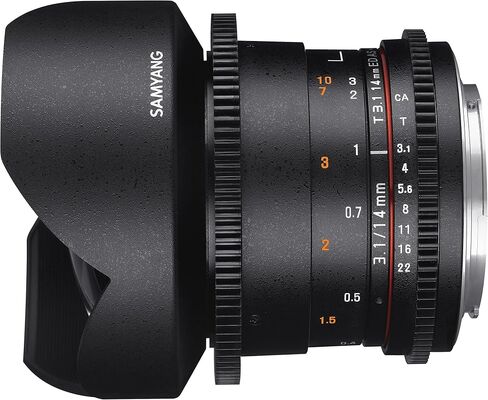 Samyang 14 mm T3.1 VDSLR II Manual Focus Video Lens for Nikon DSLR Camera in Kuwait