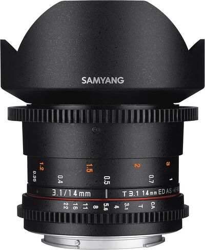 Samyang 14 mm T3.1 VDSLR II Manual Focus Video Lens for Nikon DSLR Camera in Kuwait