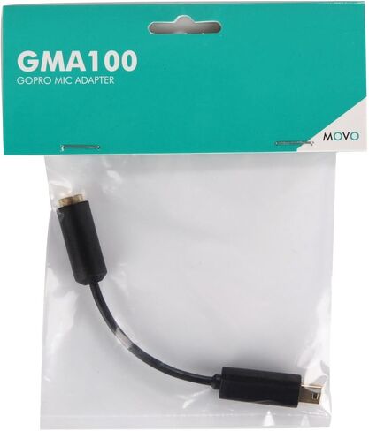 كابل محول مايكروفون أنثى من Movo GMA100 3.5 مم ليناسب إصدارات GoPro HERO3 وHERO3+ وHERO4 أسود أو أبيض أو فضي (غير متوافق مع الإصدارات الأخرى) in Saudi Arabia