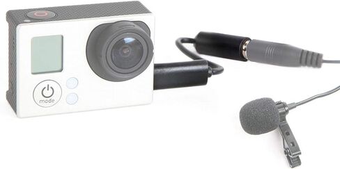 كابل محول مايكروفون أنثى من Movo GMA100 3.5 مم ليناسب إصدارات GoPro HERO3 وHERO3+ وHERO4 أسود أو أبيض أو فضي (غير متوافق مع الإصدارات الأخرى) in Saudi Arabia