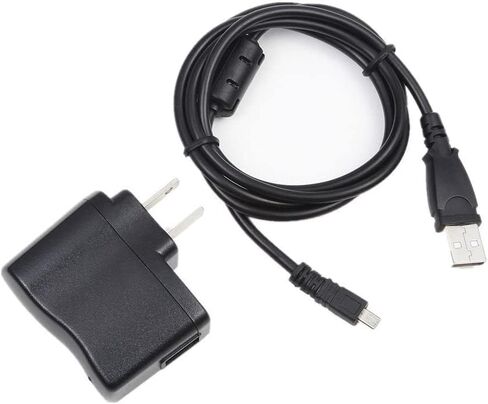NTQinParts Replacement Wall AC Power Charger + USB Charging Data Cable for Panasonic Lumix DMC-TZ60 DMC-SZ3 DMC-TZ55 s DMC-F5 Camera in Kuwait