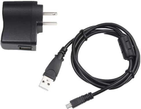 NTQinParts Replacement Wall AC Power Charger + USB Charging Data Cable for Panasonic Lumix DMC-TZ60 DMC-SZ3 DMC-TZ55 s DMC-F5 Camera in Kuwait