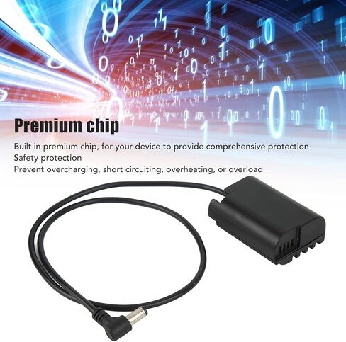 Power Adapter, ABS Metal Premium Chip Safety Protection Camera Dummy Battery, Continuous Power Camera Charger, for S5 DC S5 DC S5K DC S5GK GH6 Digital Camera in Kuwait