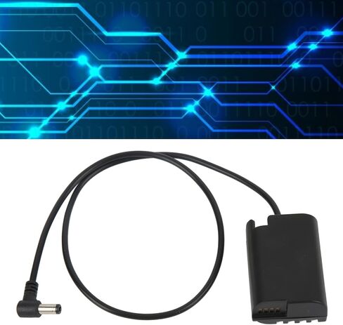 Power Adapter, ABS Metal Premium Chip Safety Protection Camera Dummy Battery, Continuous Power Camera Charger, for S5 DC S5 DC S5K DC S5GK GH6 Digital Camera in Kuwait
