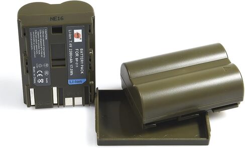 DSTE Replacement for 2X BP-511 + Dual LCD Battery Charger Compatible Canon EOS 300D 50D D30 D60 Digital Rebel Kiss DM-MV100X 100Xi 400 430 450 X1i with Type-C and Micro-USB Port as BP-511A in Saudi Arabia