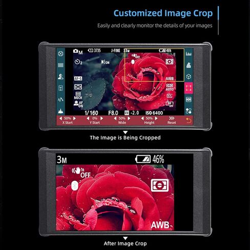 Portkeys PT6 DCI-P3 IPS Touchscreen 5.2'' On-Camera Field Monitor with 1080P 60 HDMI Output, 4K HDMI 30p Input, 3D LUT Out, Peaking Frame, Image Crop, Stretch Effect(Vertical), Peaking Frame in Saudi Arabia