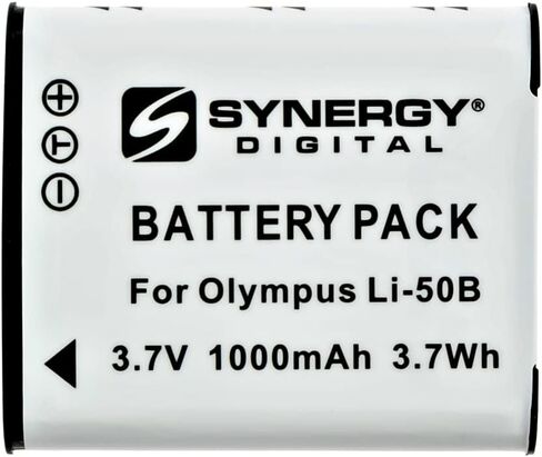 Synergy Digital Camera Battery, Works with Olympus SZ10 Digital Camera, (li-ion, 3.7V, 1000 mAh) Ultra Hi-Capacity, Compatible with Olympus LI-50B Battery in Saudi Arabia