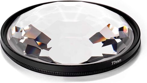 Andoer Kaleidoscope Glass Prism, 77mm Kaleidoscope Prism Camera Glass Filter Variable Number of Subjects SLR Photography Accessories (Kaleidoscope) in Saudi Arabia