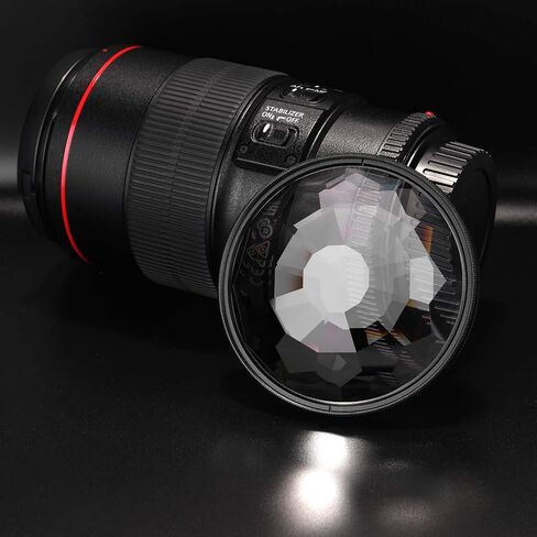 Andoer Kaleidoscope Glass Prism, 77mm Kaleidoscope Prism Camera Glass Filter Variable Number of Subjects SLR Photography Accessories (Kaleidoscope) in Saudi Arabia